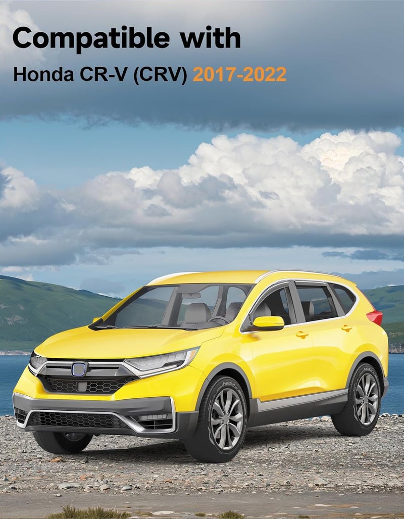 Deejecsun in-Channel Window Rain Guards Fit for Honda CR-V2017-2022 Rain Guards Extra Durable CRV Window Deflectors Visors Vent Visors Vent Shades Car Accessories -4 pcs - Image 2